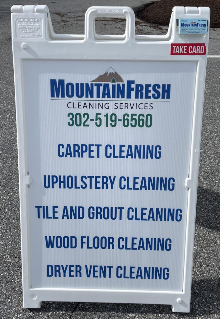 a-frame sign for cleaning business