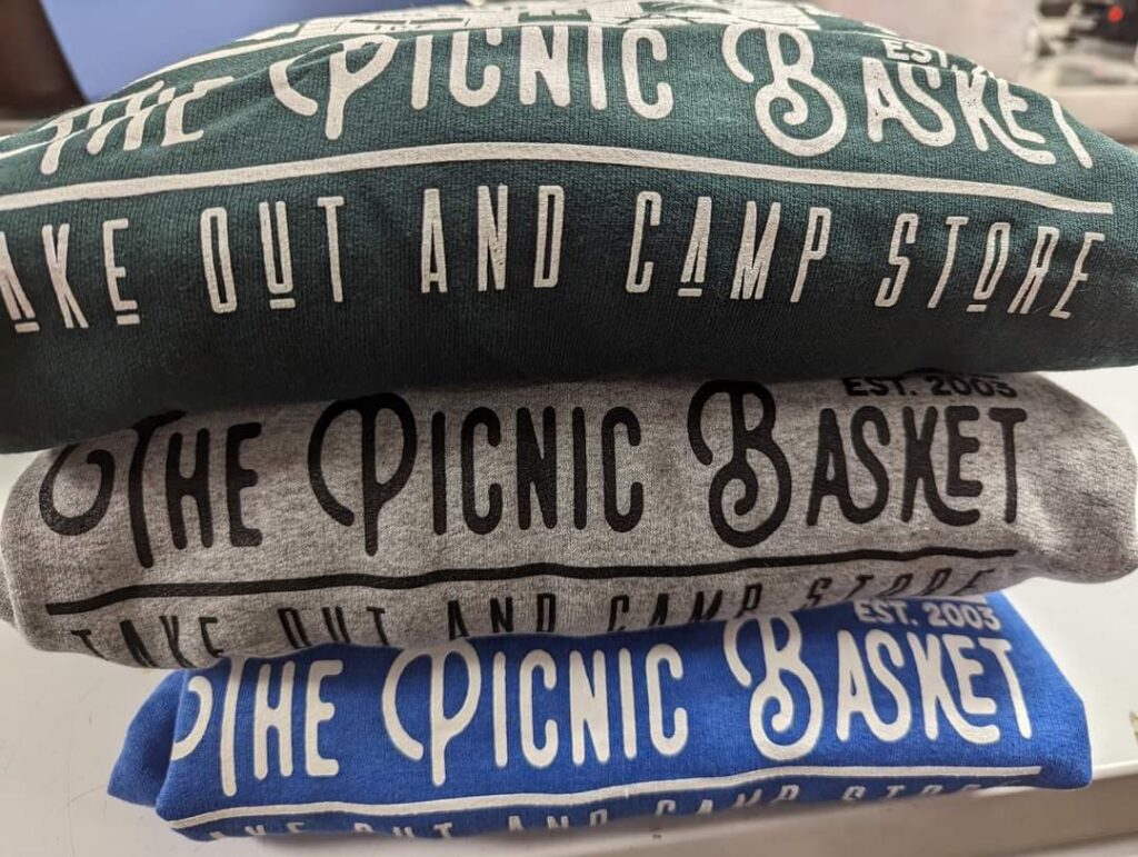 The picnic basket apparel printed